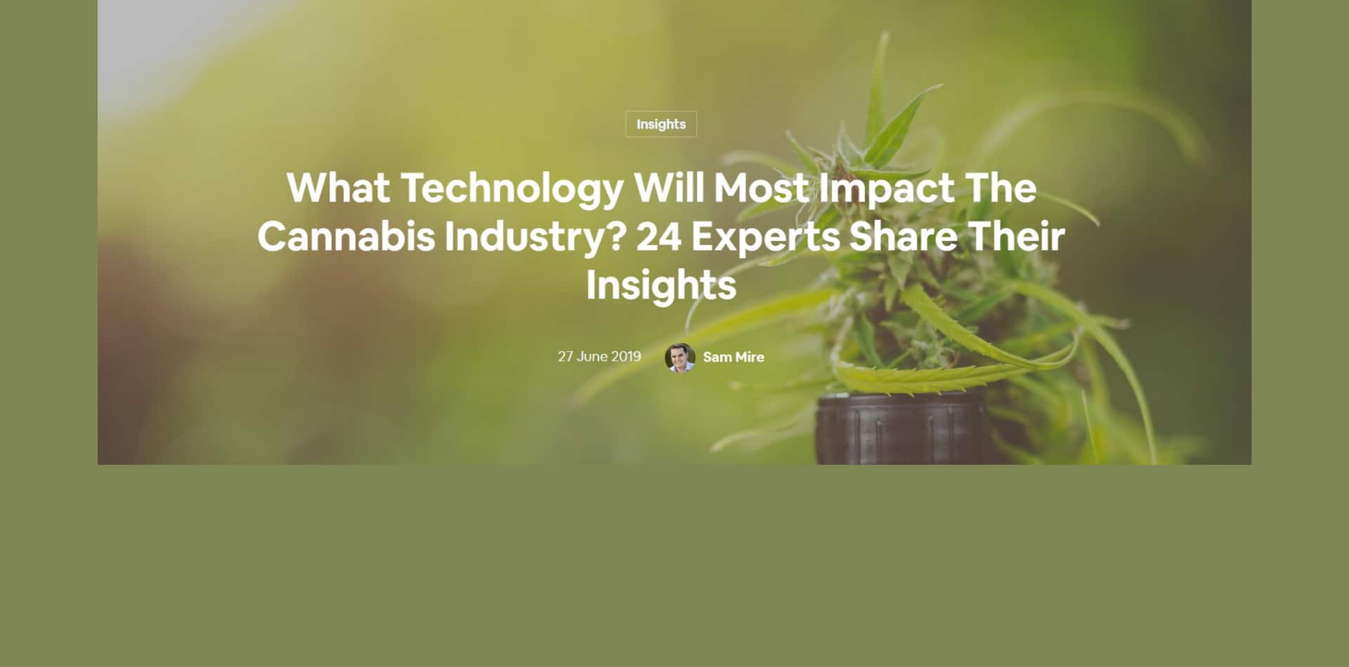 ¿Qué tecnología tendrá un mayor impacto en la industria del cannabis? 24 expertos comparten sus opiniones