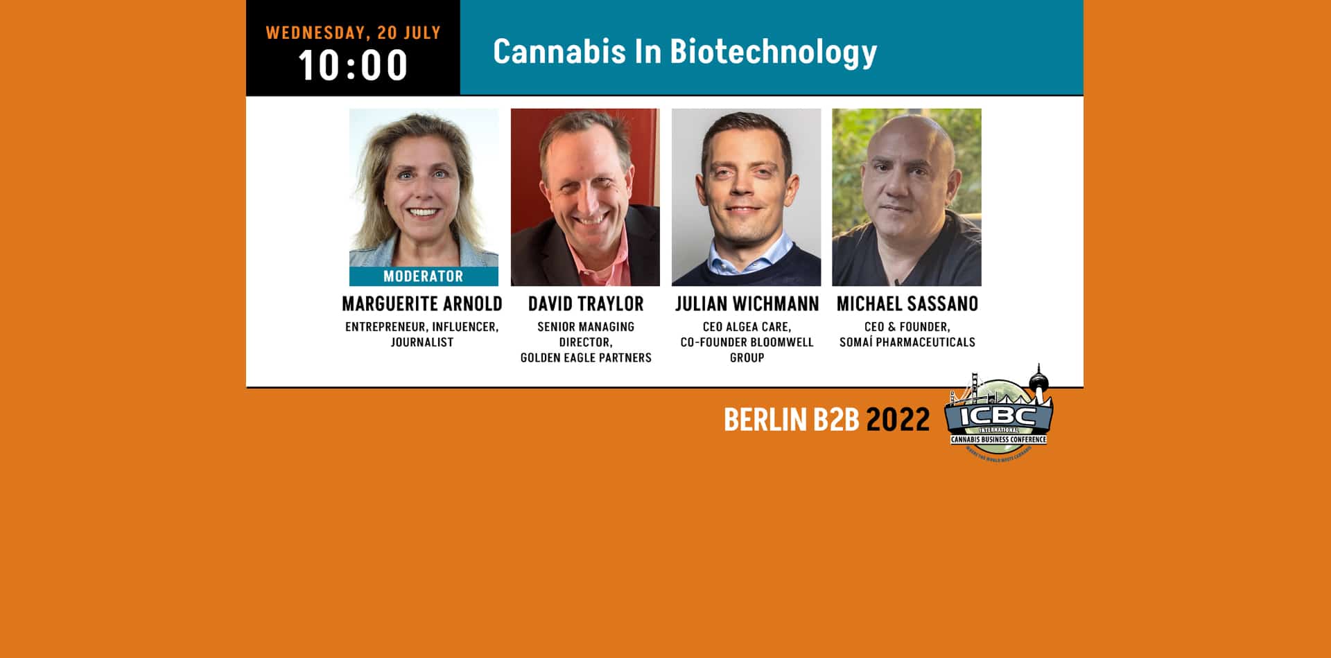 ICBC Berlin 2022 B2B Conference Panels Day 2 | El cannabis en la biotecnología